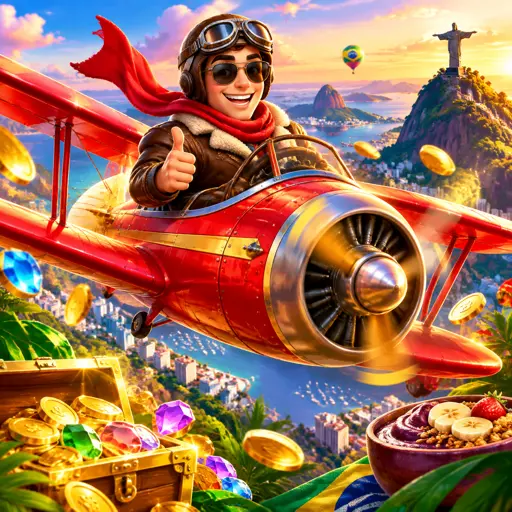 Avião vermelho do jogo Aviator subindo com o multiplicador