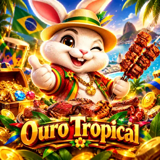 Card do Fortune Rabbit com o coelho da fortuna e multiplicadores de respin