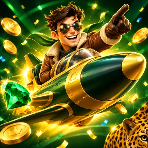 Card do jogo JetX com foguete subindo e multiplicador na tela