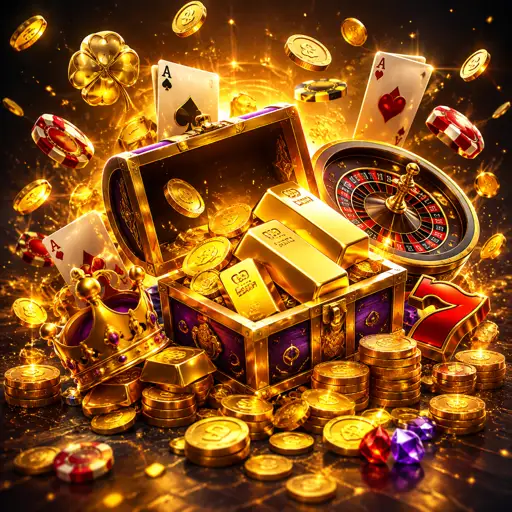 Painel de jackpot acumulado em moedas douradas do dia no 44E